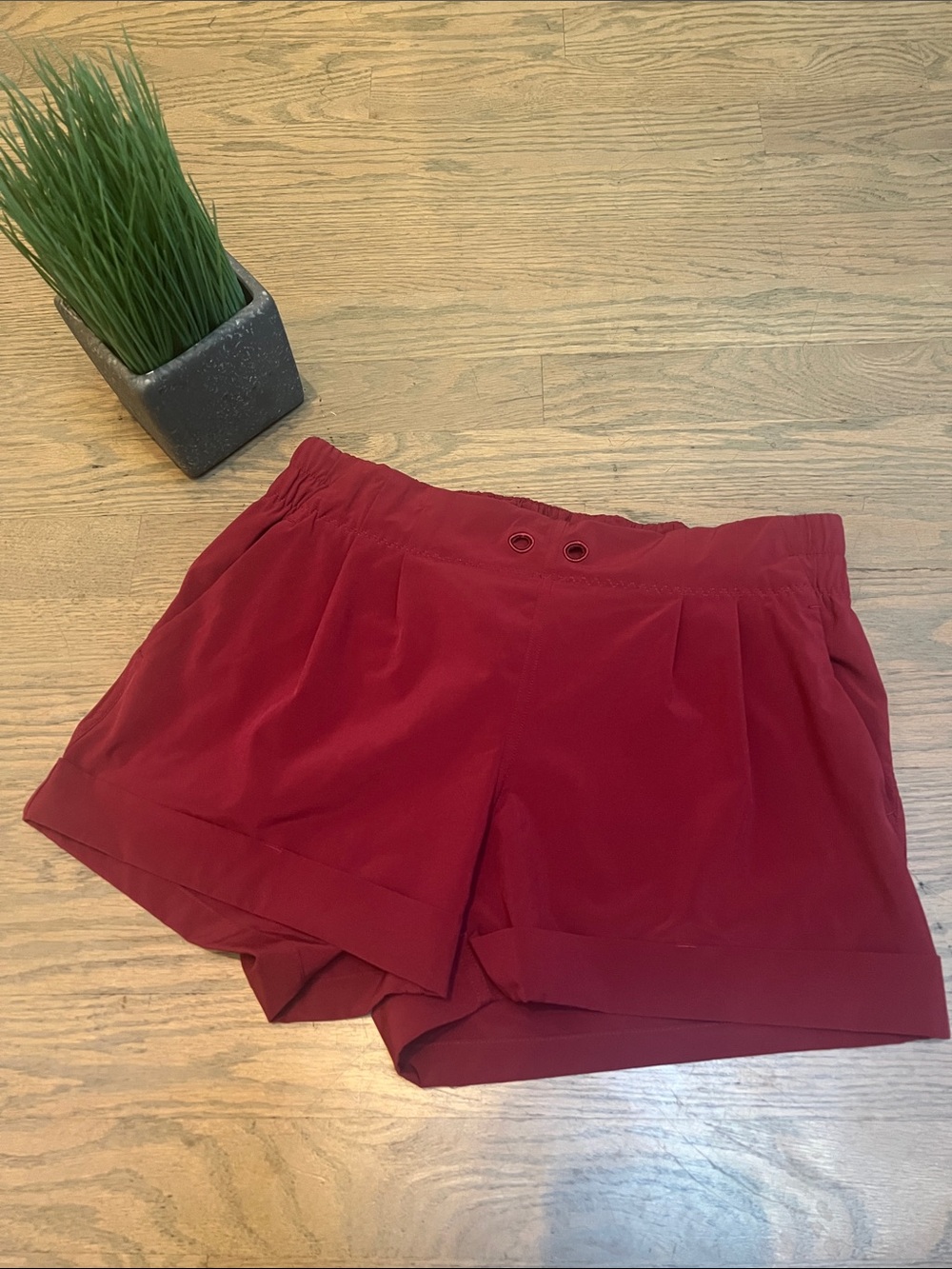 lululemon athletica Women's Deep Red High-Waist Athletic Shorts size 6